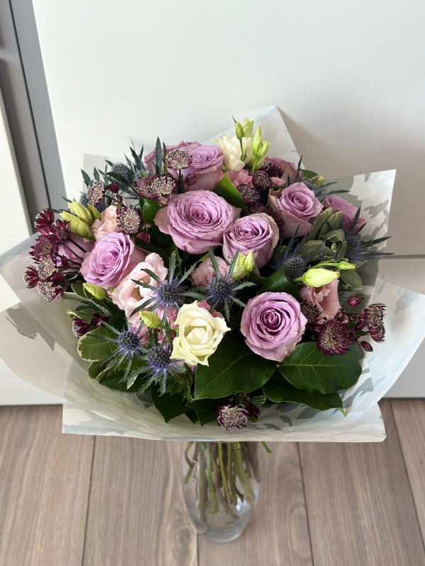 Mixed Pink Bouquet with Pink Roses