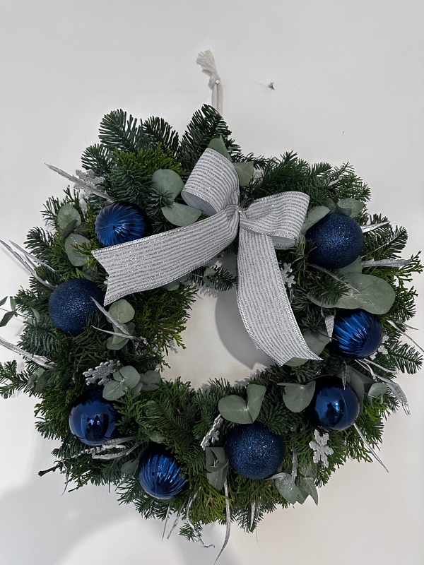Blue Christmas Wreath
