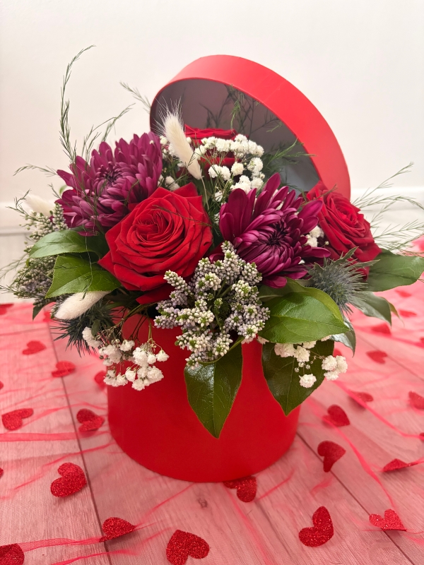 Mixed Flowers Hat Box