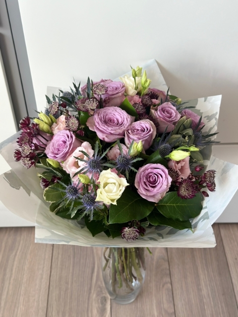 Mixed Pink Bouquet with Pink Roses