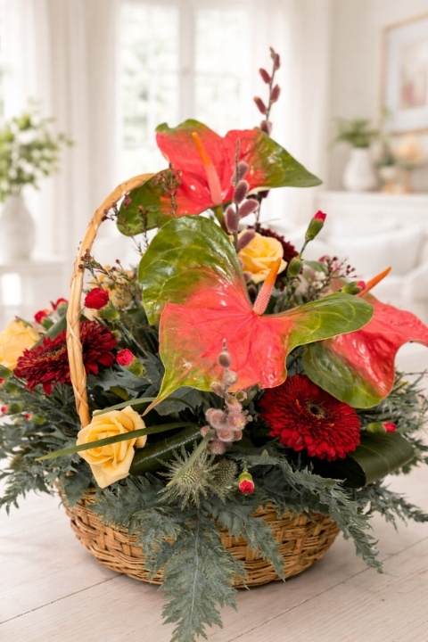 Vibrant floro basket