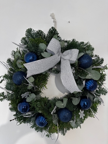 Blue Christmas Wreath