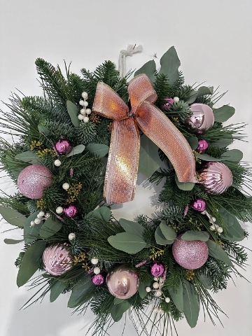 Pink Christmas Wreath