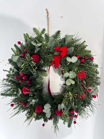 Red Christmas wreath